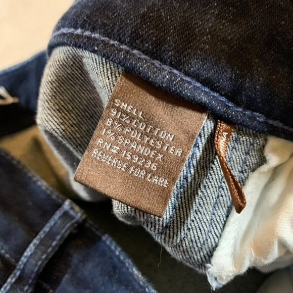 J Mclaughlin Womens 10 Jeans Blue Trouser Boot Cut Tuxedo Stripe Dark Wash - Picture 3 of 12